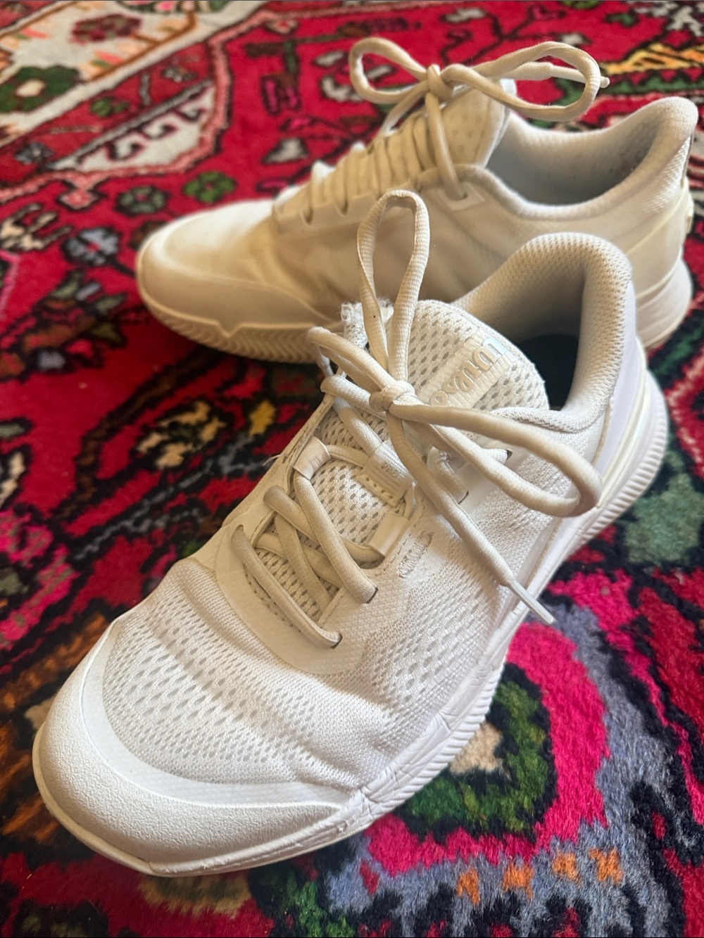 Wilson Cream Knit Lace-Up TennisSneakers with Subtle Logo